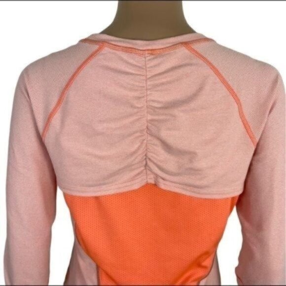 LUCY Tech Dashing Stripes Athletic Orange Sherbet Top Size Medium - Picture 8 of 12